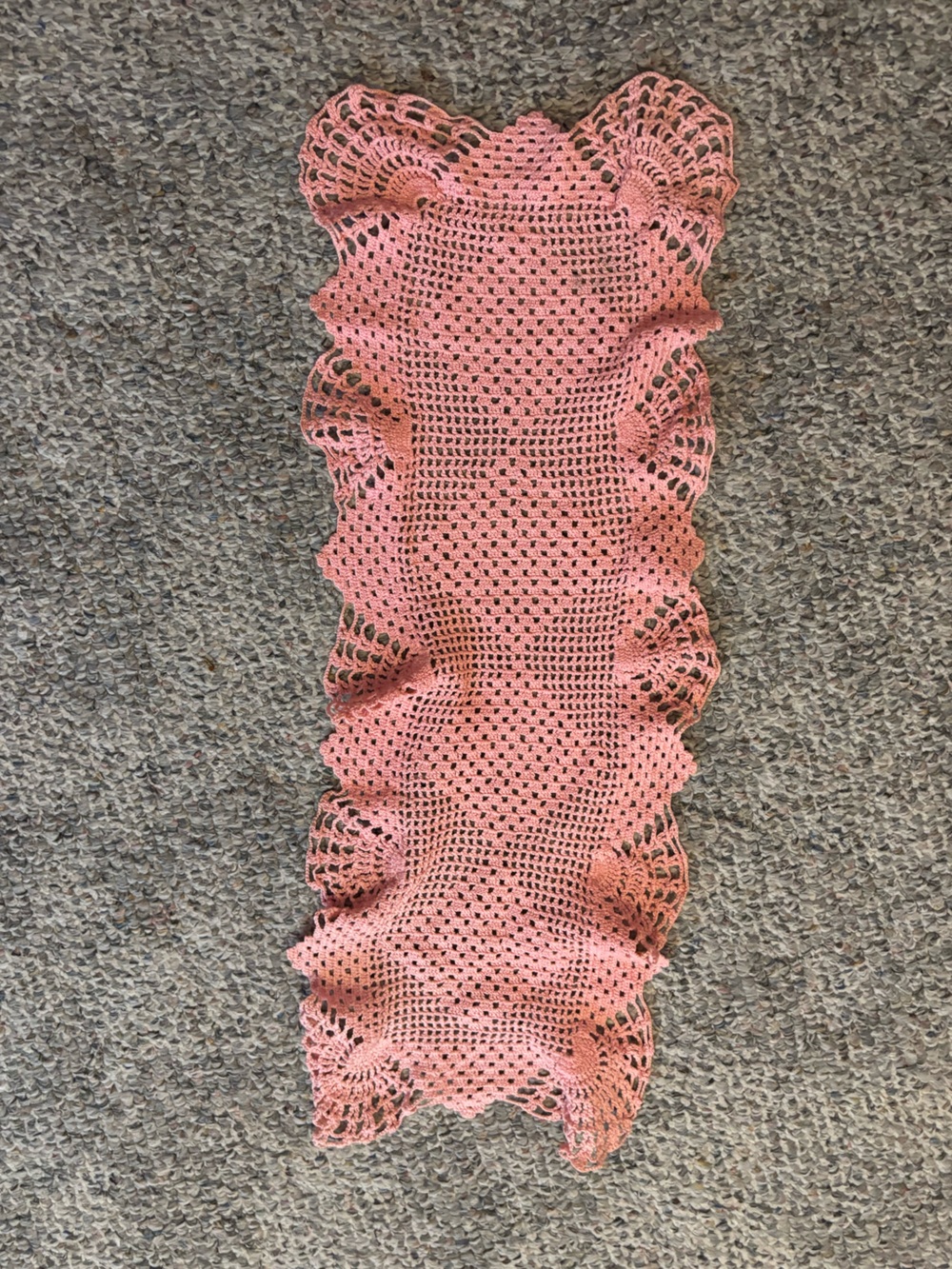 Vintage pink doily